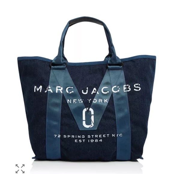 THE MARC JACOBS Logo Cotton Denim Tote excelente condition. - Picture 1 of 13